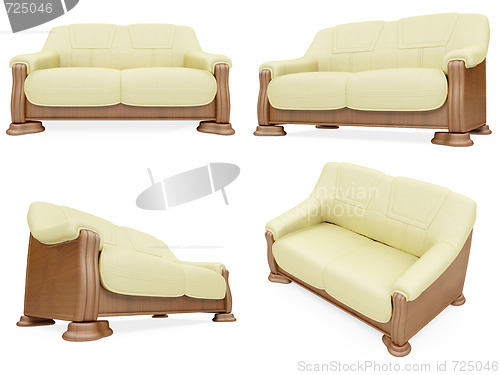 Image of Collection of isolated sofas