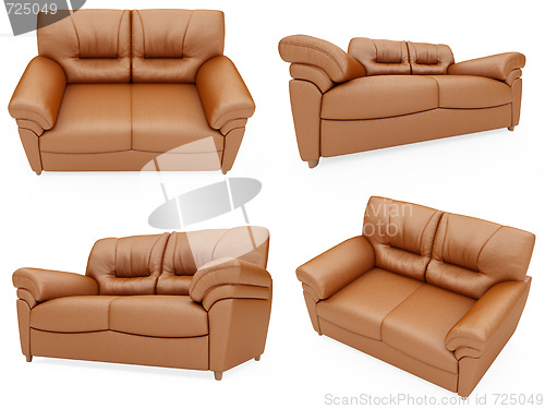 Image of Collection of isolated sofas