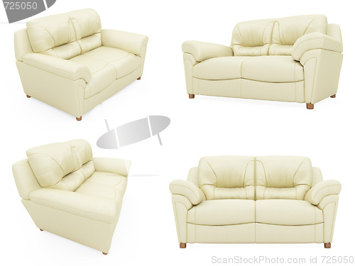 Image of Collection of isolated sofas