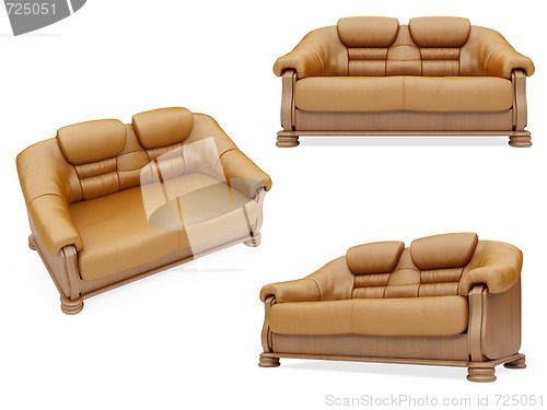 Image of Collection of isolated sofas