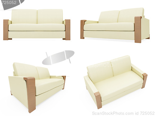 Image of Collection of isolated sofas