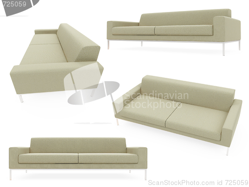 Image of Collection of isolated sofas