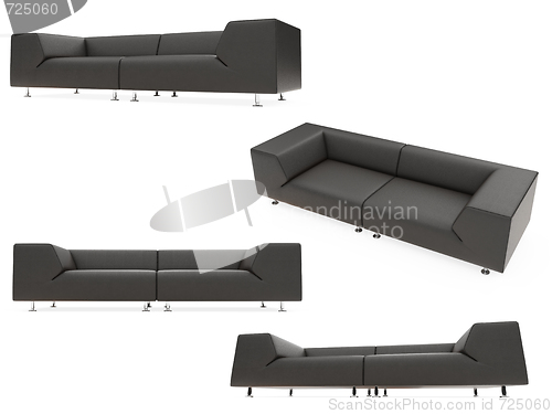 Image of Collection of isolated sofas