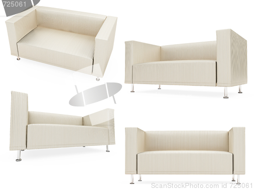 Image of Collection of isolated sofas