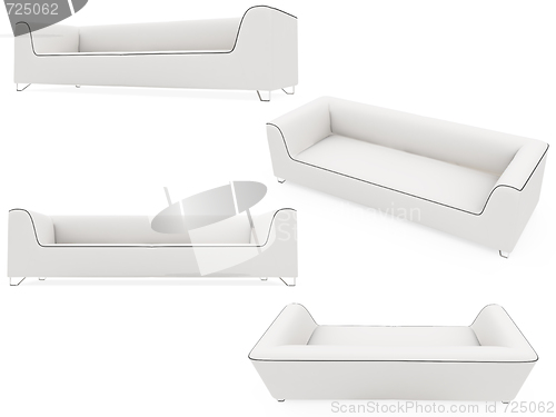 Image of Collection of isolated sofas