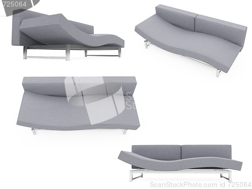 Image of Collection of isolated sofas