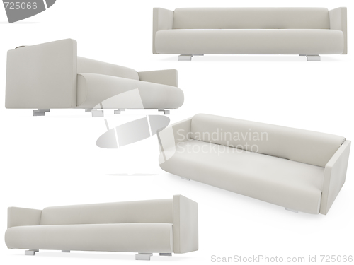 Image of Collection of isolated sofas