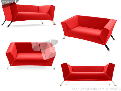 Image of Collection of isolated sofas