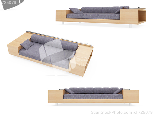 Image of Collection of isolated sofas