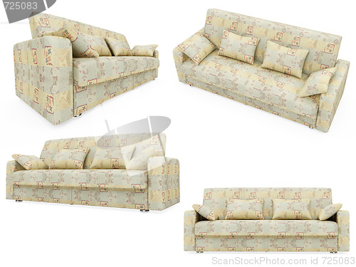 Image of Collection of isolated sofas