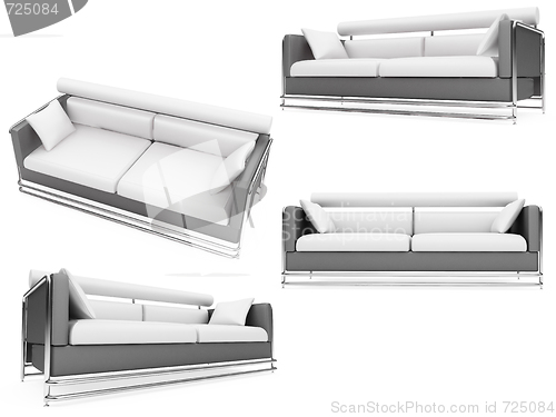 Image of Collection of isolated sofas