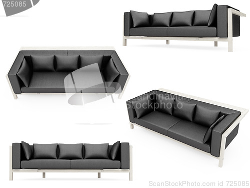 Image of Collection of isolated sofas