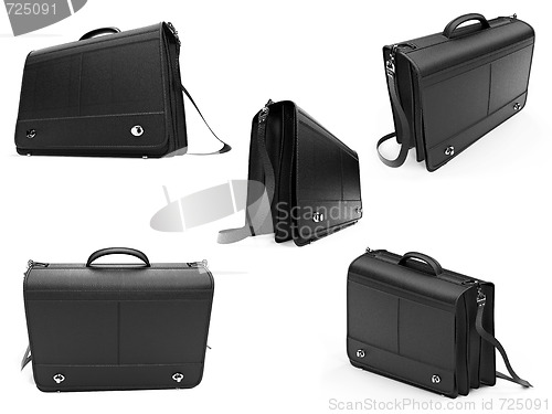 Image of Collage of isolated handbags