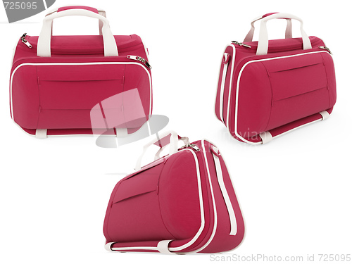 Image of Collage of isolated handbags