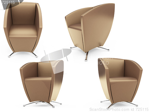 Image of Collage of isolated armchairs