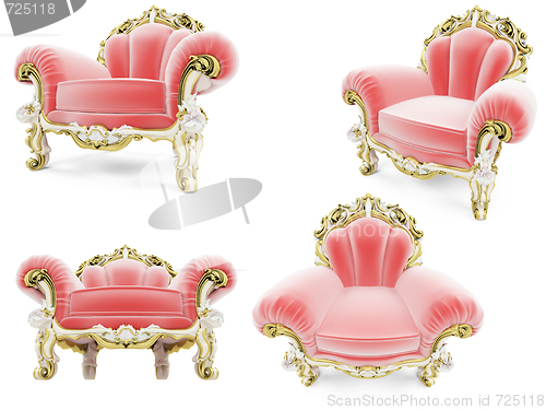 Image of Collage of isolated armchairs