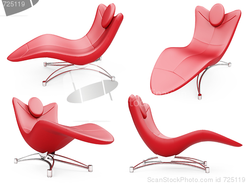 Image of Collage of isolated armchairs