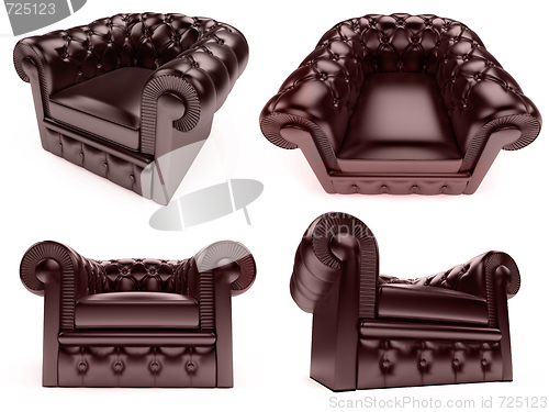 Image of Collage of isolated armchairs