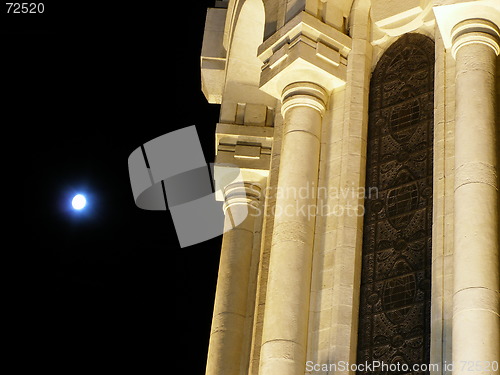 Image of column & moon