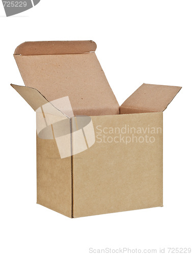 Image of Opened cardboard box