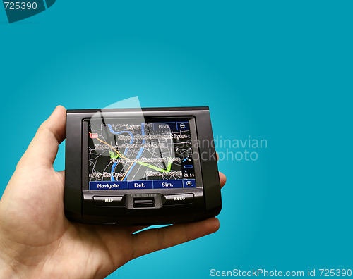 Image of Gps in a man hand.