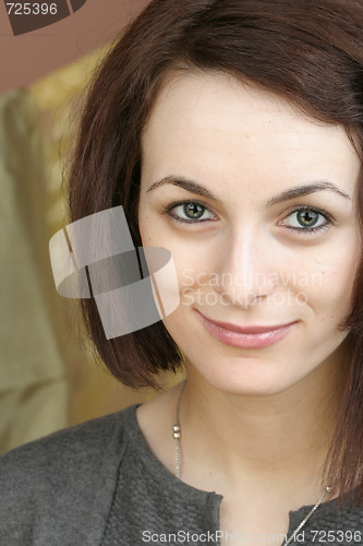 Image of Woman with green eyes