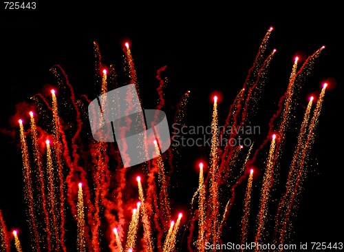 Image of Fireworks Red and Gold