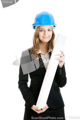 Image of Beautiful female architect