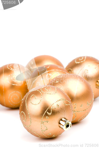Image of golden glass christmas balls