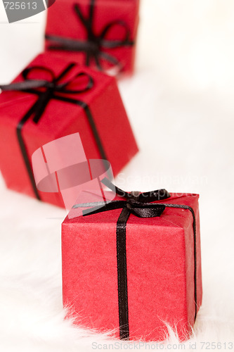 Image of red gift boxes