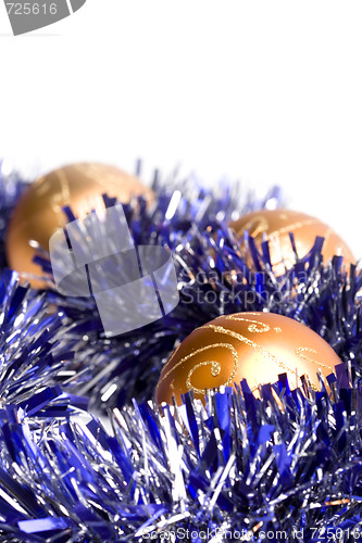 Image of christmas balls and tinsel