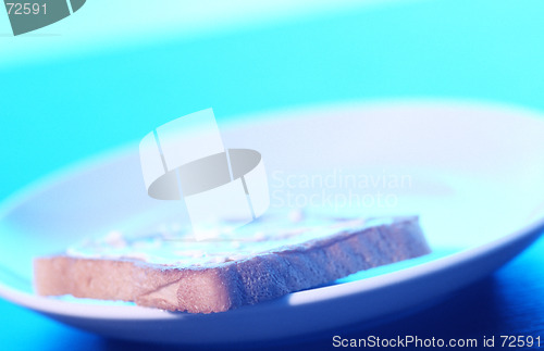 Image of toast in blue