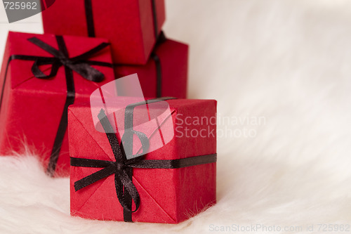 Image of red gift boxes