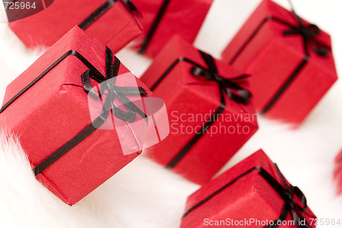 Image of red gift boxes