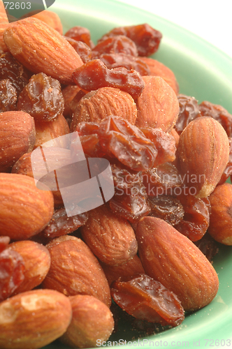 Image of almonds raisins on fiesta