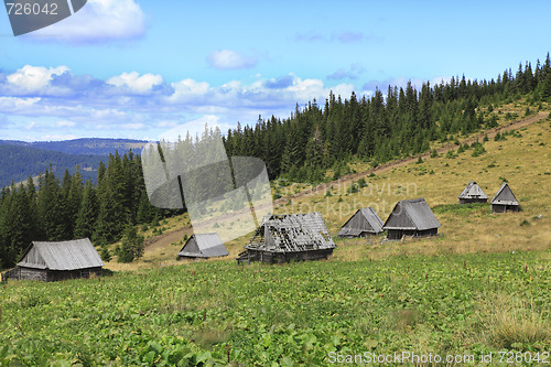 Image of Traditional Mountain Village In Transylvania,Romania