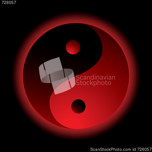 Image of ying yang burn