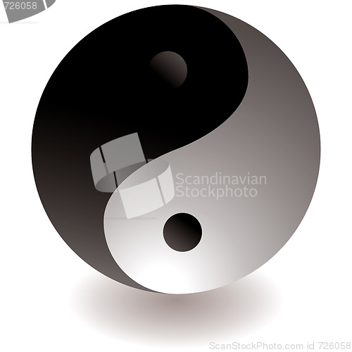 Image of ying yang black and white