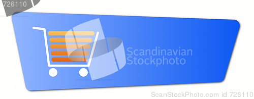 Image of Blue Shopping Cart Button