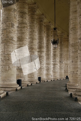 Image of The Colonnade in the front of the St. Peter's Basilica (Basilica