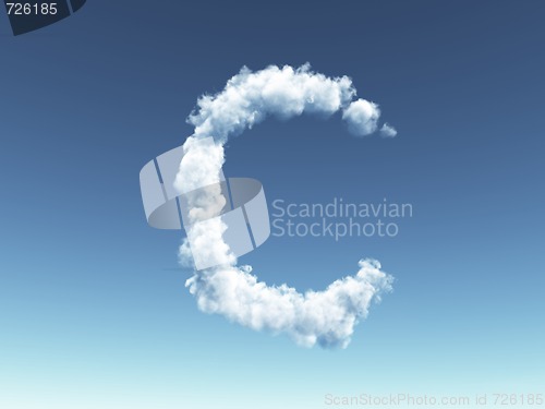 Image of cloudy letter c