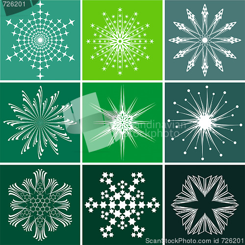 Image of Set snowflakes