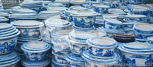 Image of Stacks of ceramic pots