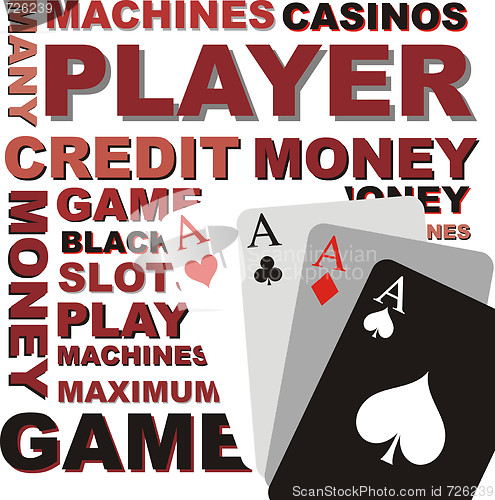 Image of Poker background, vector graphics