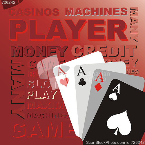 Image of Poker cards, vector graphics