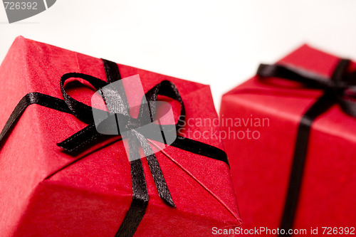 Image of red gift boxes