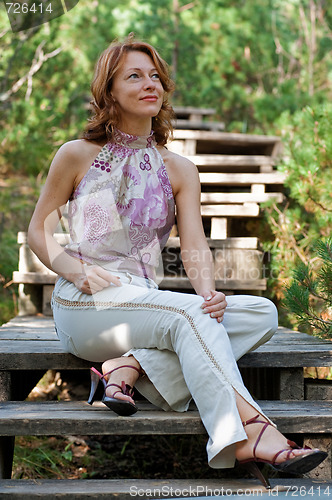 Image of Women on stairs