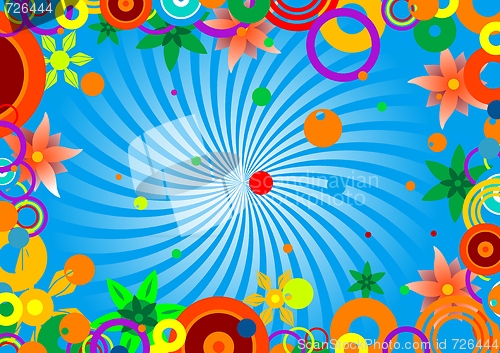 Image of circles and flowers