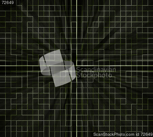 Image of Pixelated burst of light through a cross