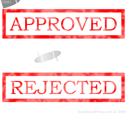 Image of Approved & Rejected Stamp